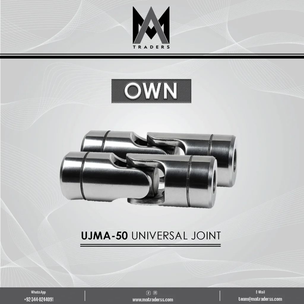 UJMA50 Universal Joint Coupling – SKF Type Equivalent, High-Strength Alloy Steel, 50mm OD, 25mm ID, 132mm Length